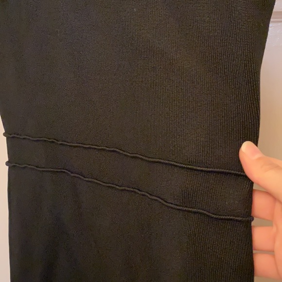 NEW ZARA Black knit Bandage dress wiggle mermaid flare Small RIBBED BODYCON - Picture 11 of 13